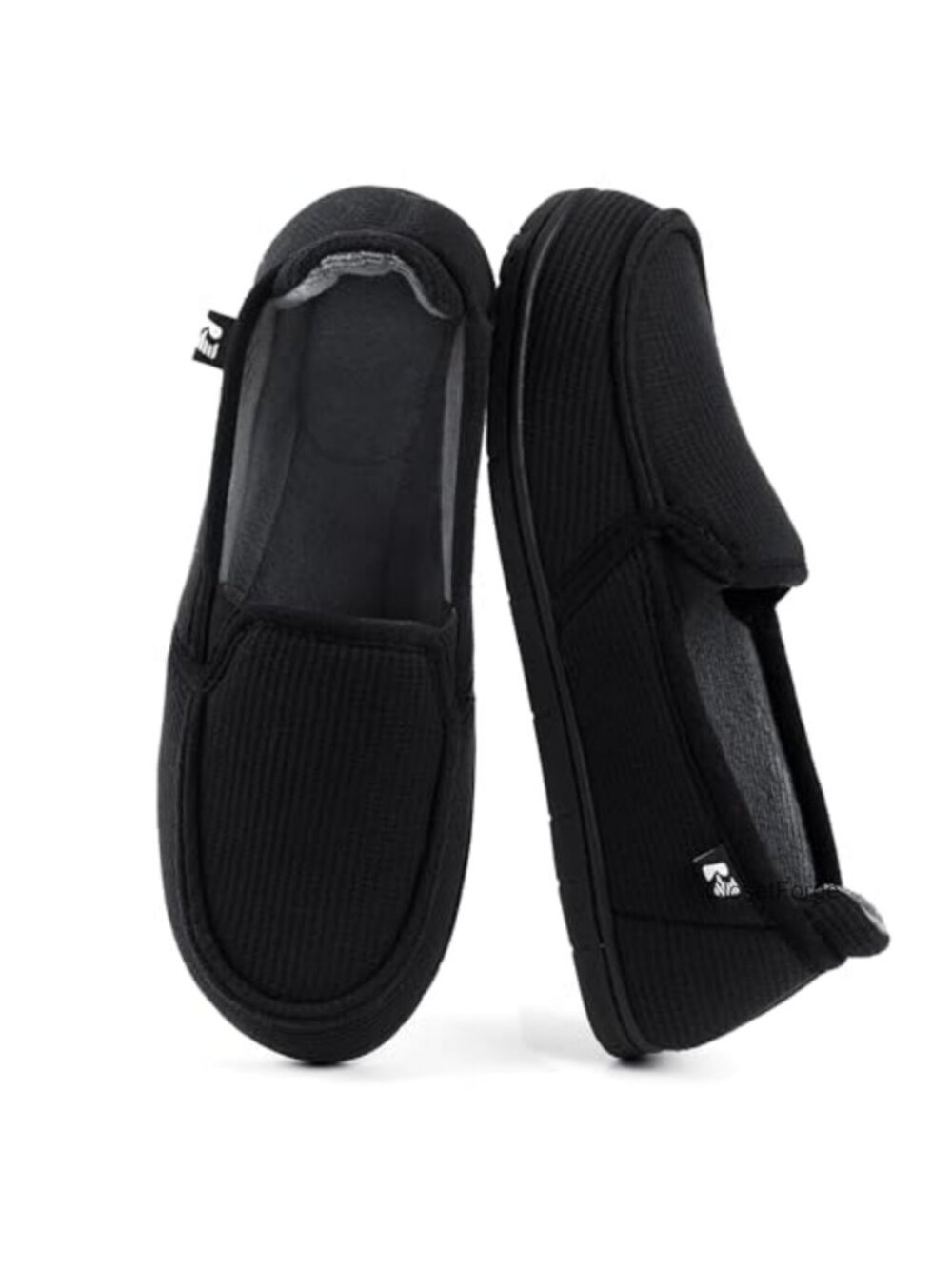 Womens Two-Tone Hoodback Slippers with Removable Insole Non-Slip